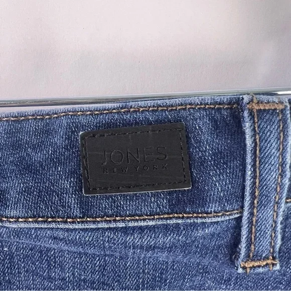 Jones New York Madison Skinny Jeans Blue Denim Mid Rise Stretch Size 6 - Picture 9 of 10